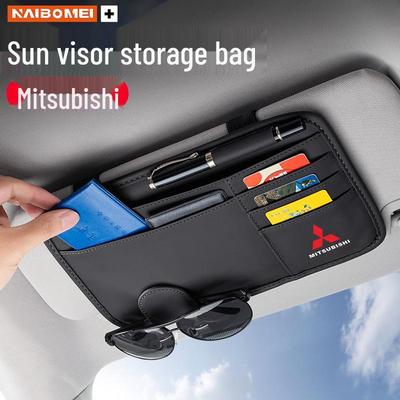 Compatible Glasses and Bill Clip for Mitsubishi Lancer EX, ASX, Outlander, Lancer, and Pajero. Attachable To Car Sun Visor.
