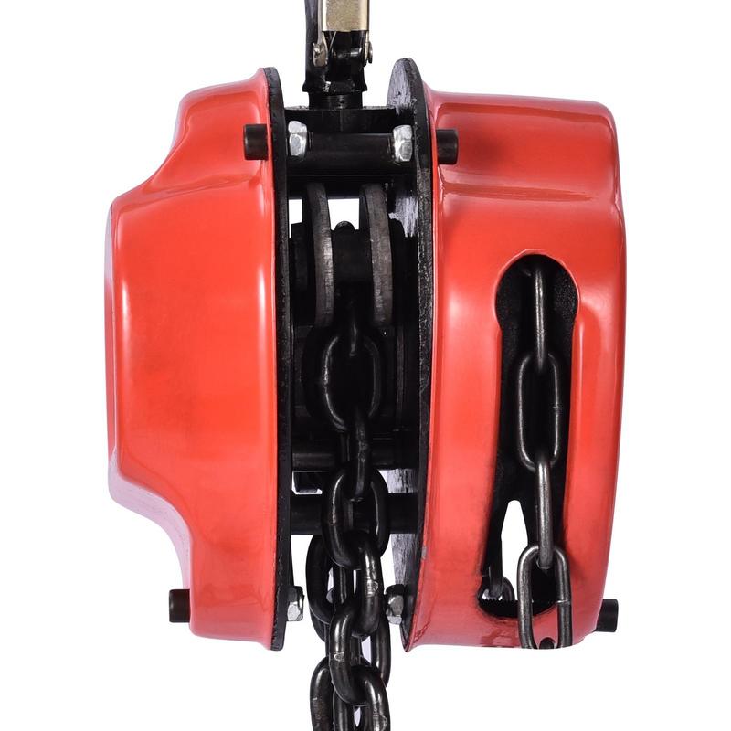Hand Chain Hoist 20ft/10m Lift Hand Chain Block with Hook Heavy Duty Steel Anti-Slip Chain Fall for Warehouse Building