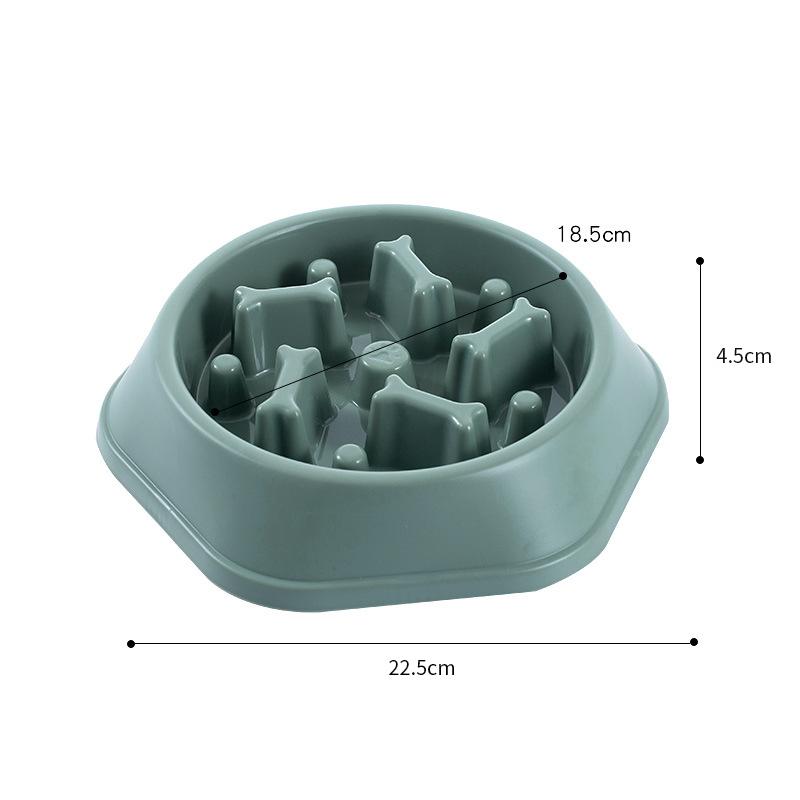 Pet Slow Food Bowl Cat/Dog Large Capacity Food Bowl To Relieve Anxiety, Anti-Choking, Non-Slip and Anti-Overturning Colored Bowl