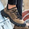 Fashion Men's Steel Toe Safety Shoes Man Waterproof Anti-slip Work Shoes Leather Sports Work Sneakers Winter Safety Work Boots for Men