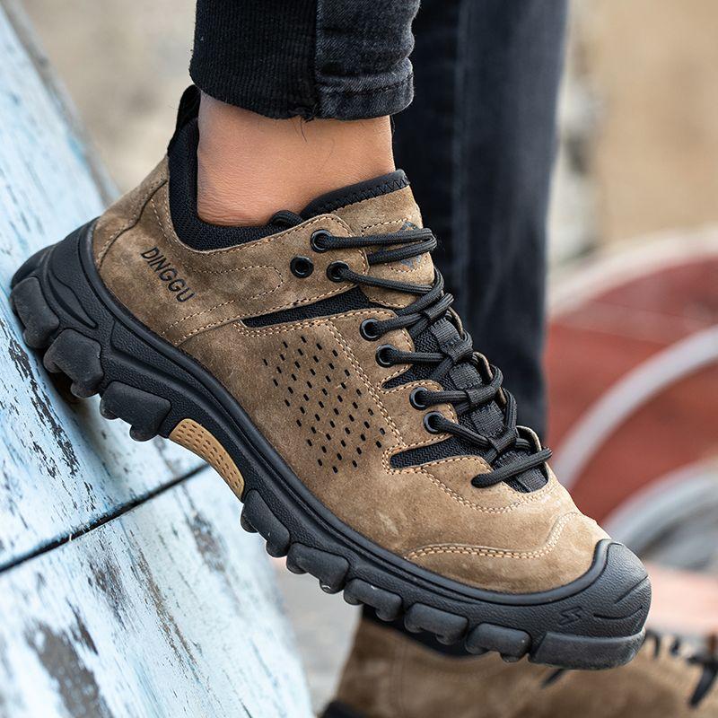 Fashion Men's Steel Toe Safety Shoes Man Waterproof Anti-slip Work Shoes Leather Sports Work Sneakers Winter Safety Work Boots for Men