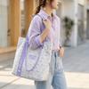 New Rabbit Canvas Bag Cartoon Large Capacity Tote Bag Versatile Floral Shoulder Bag Student