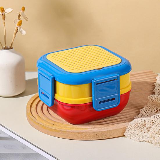 Dospělý Bento Box se dvěma stohovatelnými nepropustnými přihrádkami Bez BPA Nádoba na uchovávání potravin Obědový box Bezpečné pro mikrovlnnou troubu a myčku nádobí Nádoba na přípravu jídel