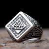 Vintage 316L Stainless Steel Viking Valknut Ring Punk Unisex Jewelry For Women Men Party Gift Amulet
