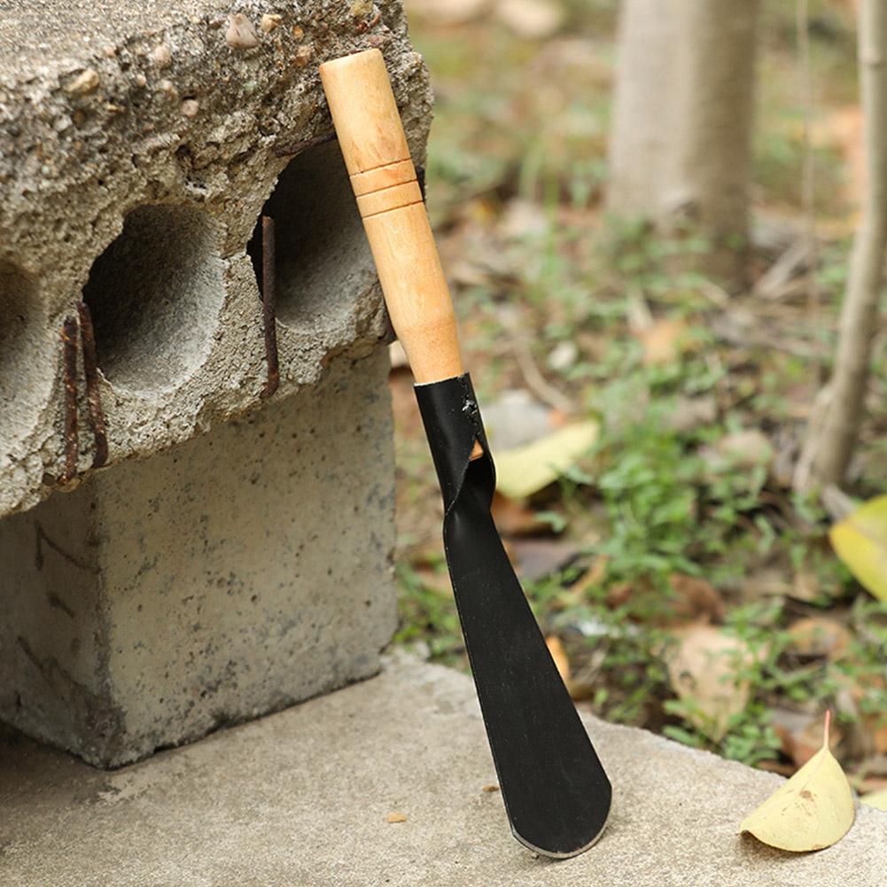 Dual-Edge Metal Garden Spade With Non-Slip Wooden Handle, For Digging/Weeding/Transplanting,Multi-Purpose Gardening Tool Set