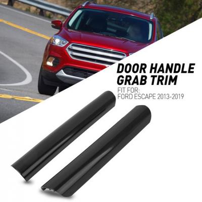 1 Pair Right+Left Black Handle Door Grab Trim Molding For Ford Escape 13-19