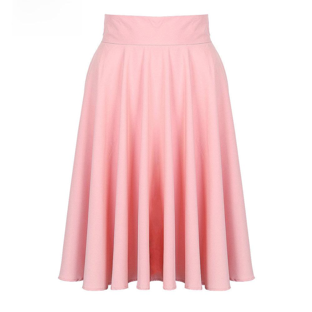 2018 Bohemian High Waist Midi Skate Dress Skirt