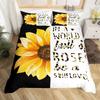 Sunflower Duvet Cover Set Polyester Comforter Cover Pink Tie Dye Bedding Set Yellow Petal Floral For Kids Girls Women King Size