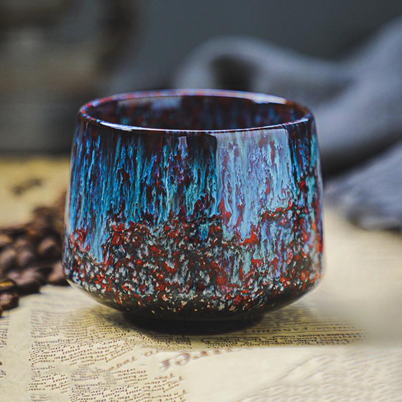 120ml Horký prodej High-end Speciální Unikátní La Hua Keramický Kávový Šálek Vintage Porcelán Glazovaný Kung Fu Hrnky Pro Domov a Kancelář