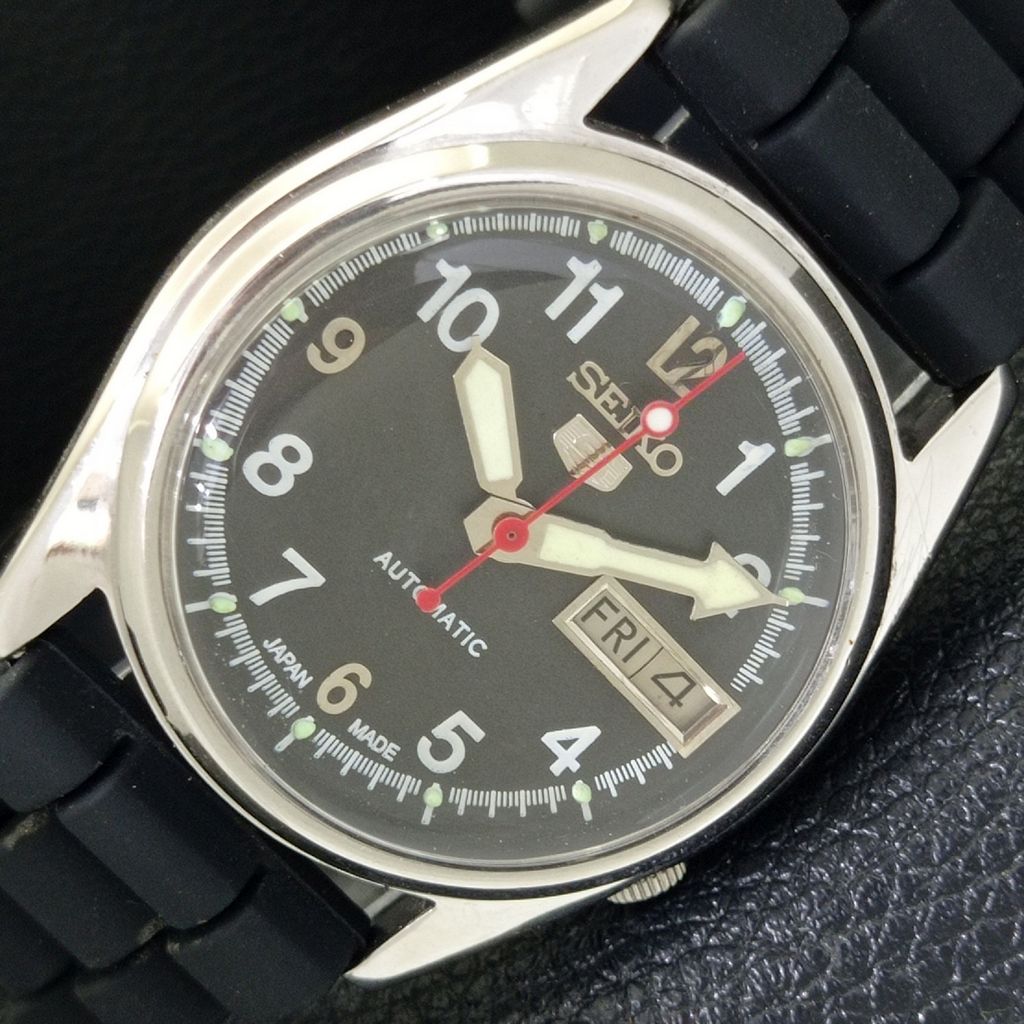 

ЯПОНИЯ ВИНТАЖ SEIKO 5 АВТОМАТИЧЕСКИЕ 7009A МУЖСКИЕ ЧАСЫ С ЧЕРНЫМ ЦВЕТОМ ЦИФЕРБЛАТА a700548-5 R203-a700548