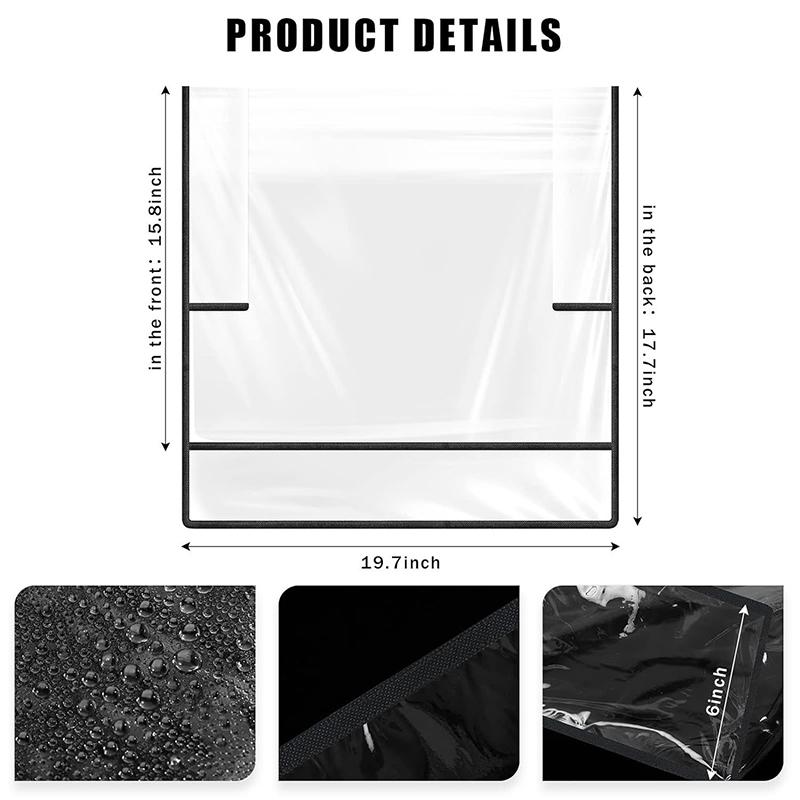 1Pcs Salon Chair Cover Pvc Clear Hairdressing Chair Covers Protectors Universal Waterproof Barber Chair Back Covers Round/Square