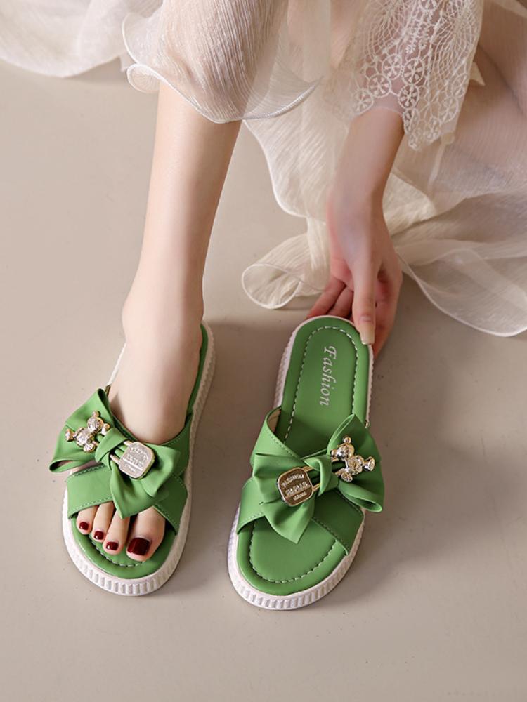 Летние милые тапочки с медведем для женщин — фото 5