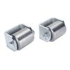 2pcs Weld On Trailer Rollers 2 Inch Chassis Protection Heavy Duty Steel Micro RV Skid Wheels