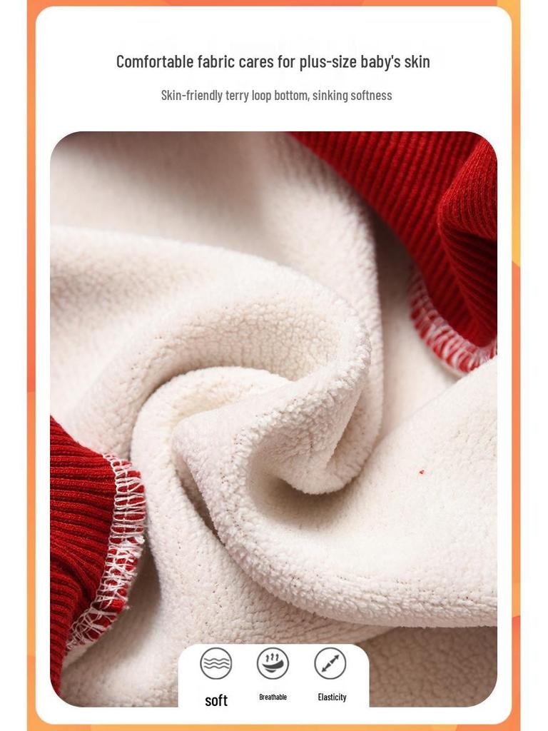 Plus Size Velvet Hoodie for Chubby Girls, Ages 7-15 – Slimming Autumn/Winter One-Piece Base Layer