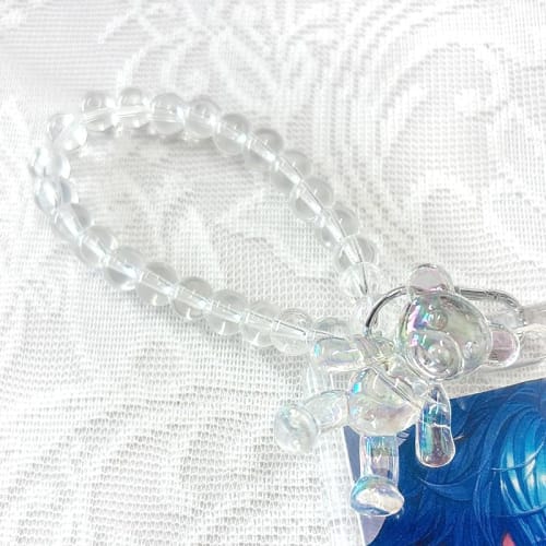 Beaded Trading Card Case, Card Holder, Hard Case for Trading Cards, Scratch-Resistant, Storage, PVC Material, Double-Sided Transparent, Bear Design, C