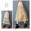Loose Large Size Printed Splicing Casual Simple Sweetheart Long Sleeve Dresses