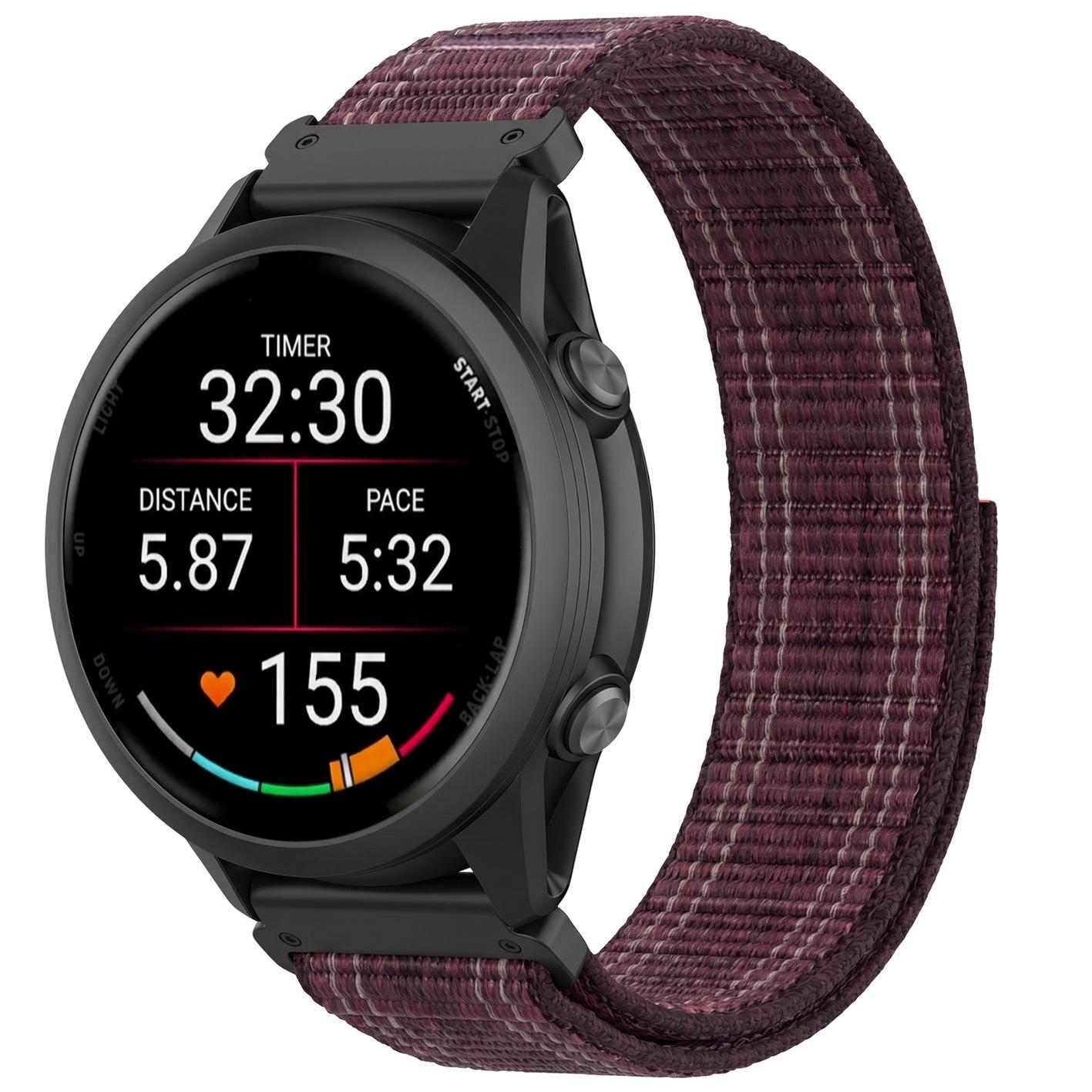 Garmin Compatible 22mm/26mm Nylon Velcro Watch Strap 26mm