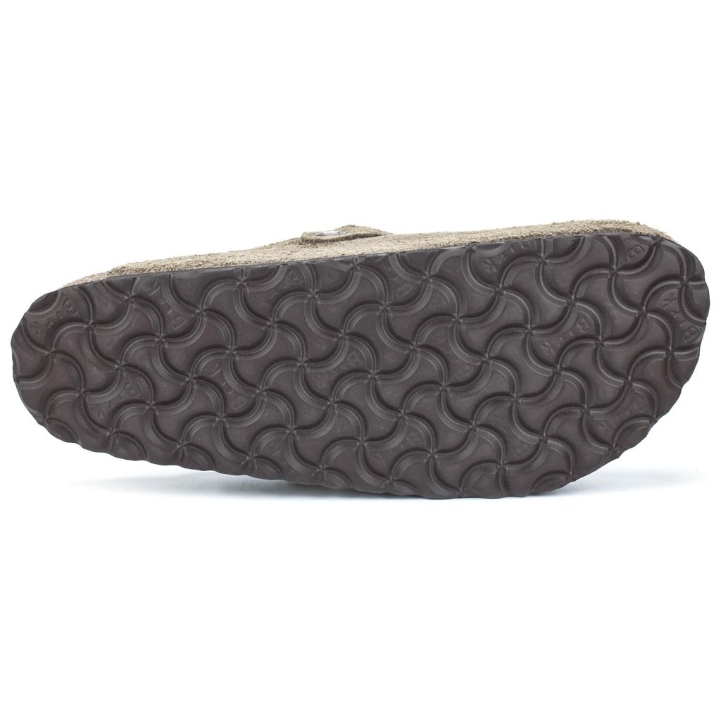 Birkenstock Boston Soft Footbed Suede Narrow Fit Taupe Unisex Sneakers Tan 0560773