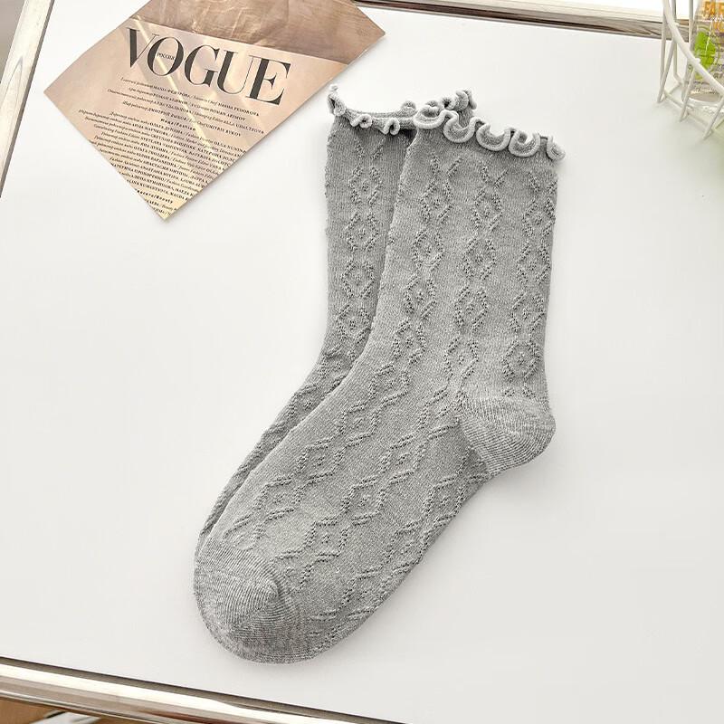 Yishan Yisi Women s Lace Mesh Cotton Socks (5 Pairs)