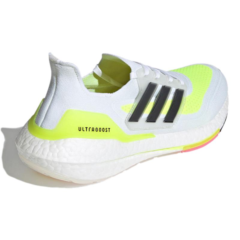Adidas UltraBoost 21 'White Solar Yellow' Sneakers FY0377