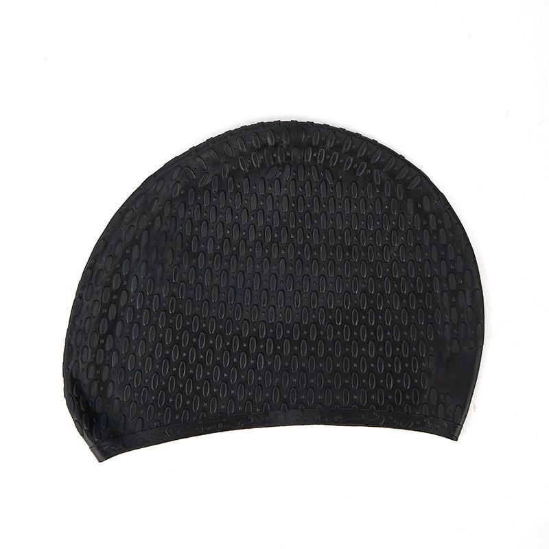 

Men s Women s Thick Silicone Swimming Caps With Increased Water Drops High-face-looking Long-hair Waterproof