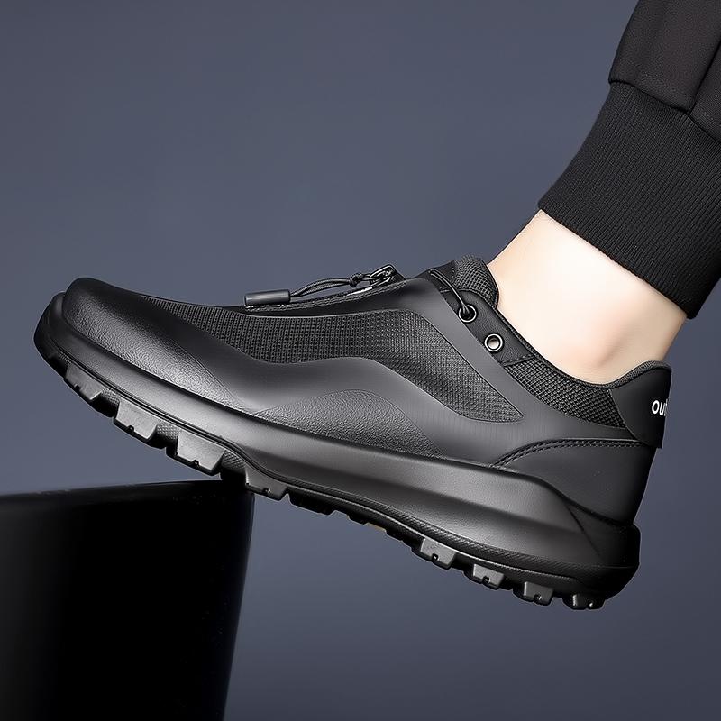 New Leather Casual Men Shoes Design Sneakers Man Outdoor Sneakers Walking Shoes Sports Hiking Boots Running Tennis Soft-Soled