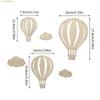K1AE Bohemians Nursery Decors Hot Air Balloon Wall Decors Babyroom Wall Art Decors