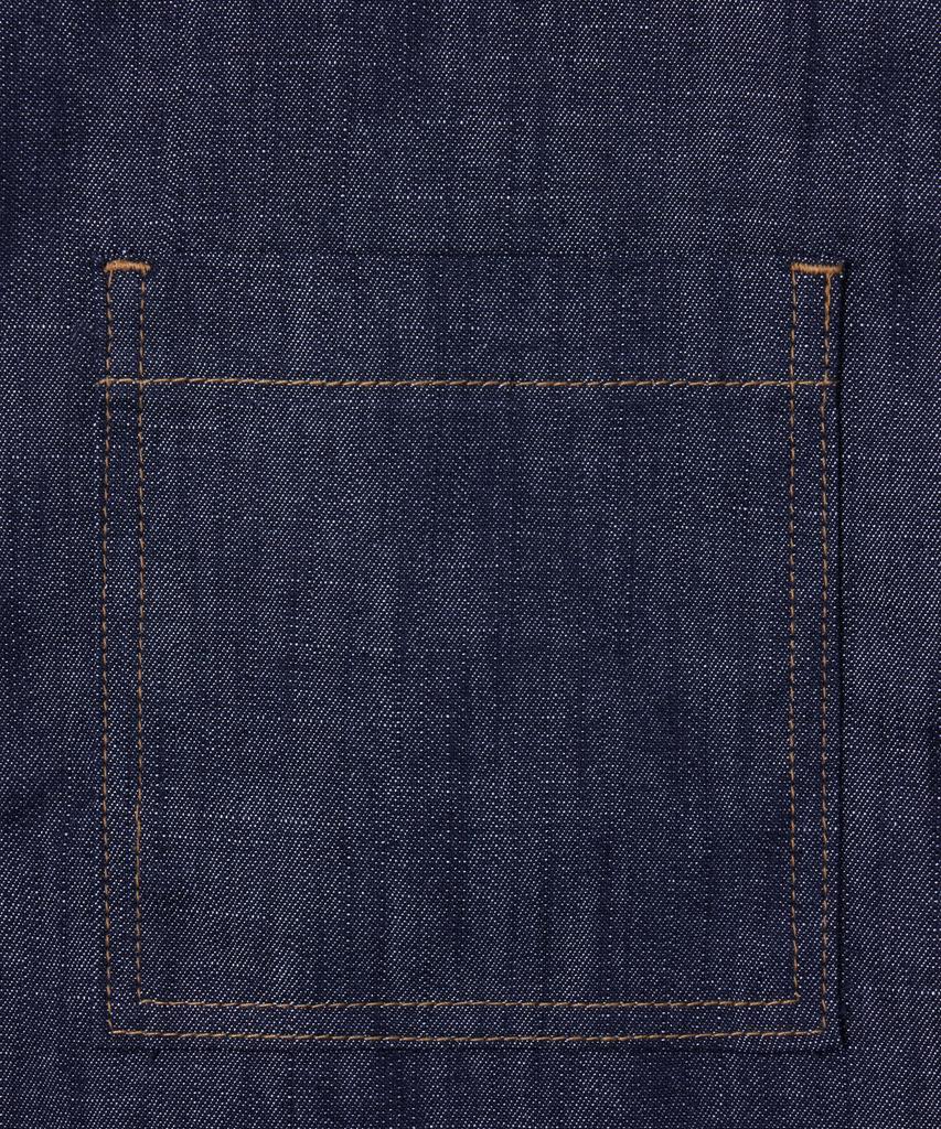 Lapper [Set][Summer][Non-Fade] Denim Work Shirt Long Sleeve Set-Up Ver.1 - Deep Blue