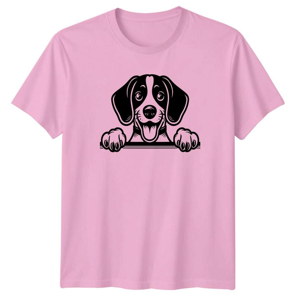 Peeking Dog Graphic Animals Dogs Unisex TShirt Unisexs Unisexs Tee
