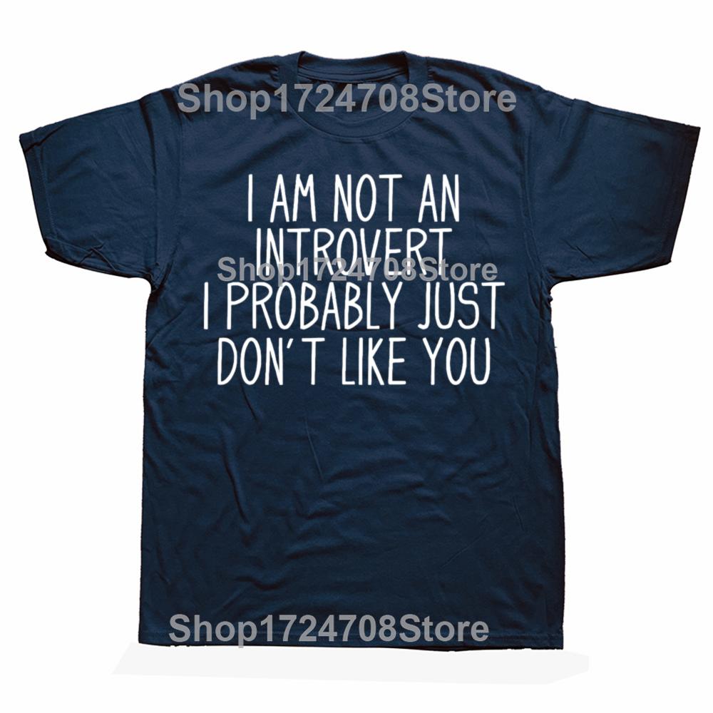 Funny Antisocial Introvert Graphic Tshirts Men Womens Fashion Casual Tshirt 100 Cotton Loose Oversized T Shirt