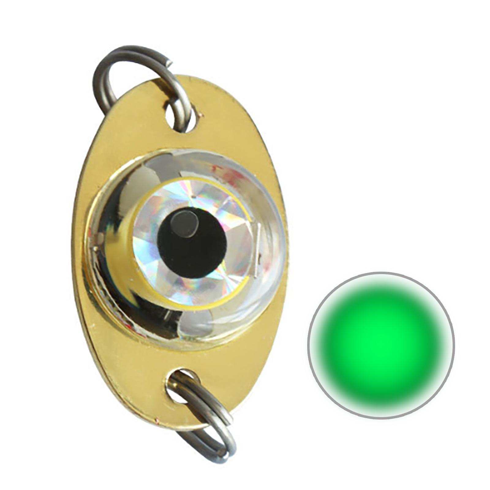 

LED Fishing Light Attractants Lures for Night Fishing Freshwater Saltwater Small Fish Eye LED Underwater Fishing Light зелений