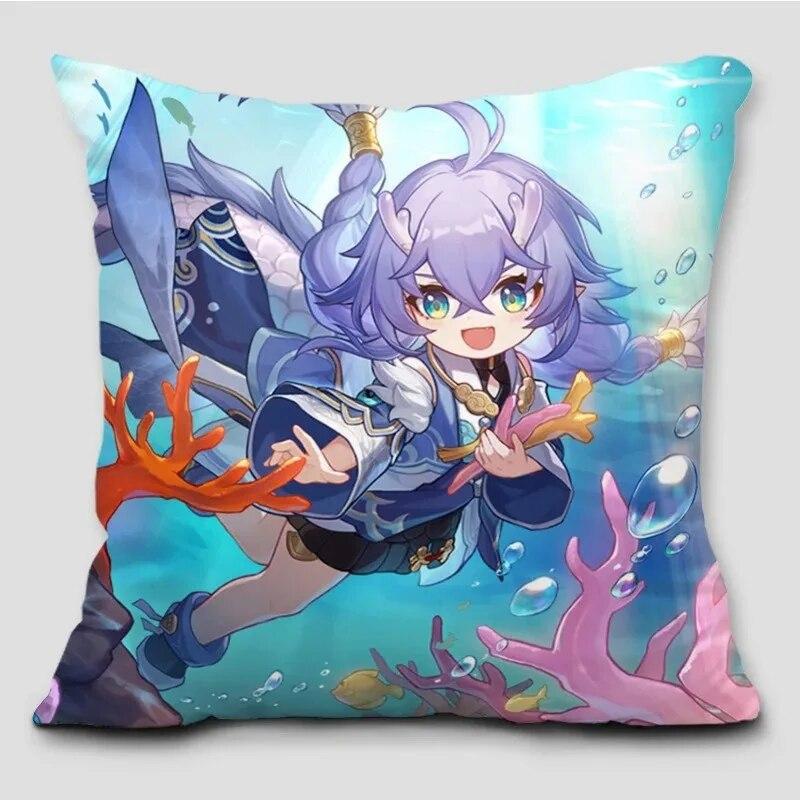 Anime Honkai Impact Pillow Cover Cosplay Cute Comic Print Cushion Cover Sofa Bedroom Home Decoration Pillow Cover