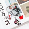 Disneys Adorable Minnie Mouse Heart shaped Pendant Keychain. Mickey s Romantic Charm Birthday Gift Travel Backpack Accessory