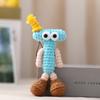Handmade Crochet Alphabet Keychain, Letter R-Z Knitted Doll Bag Charm,Cute 3D Knitted Letter Pendant, R-Z Alphabet Crochet Keychain