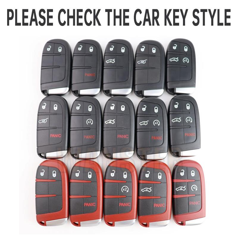 Carbon Car Key Cover Fob Case Shell for Jeep Grand Cherokee Dodge Dart Journey RAM 1500 Charger Challenger Durango Chrysler 300