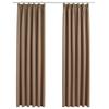 Vidaxl Zasłony Zaciemniające Z Haczykami, 2 Szt., Taupe, 140X175 Cm