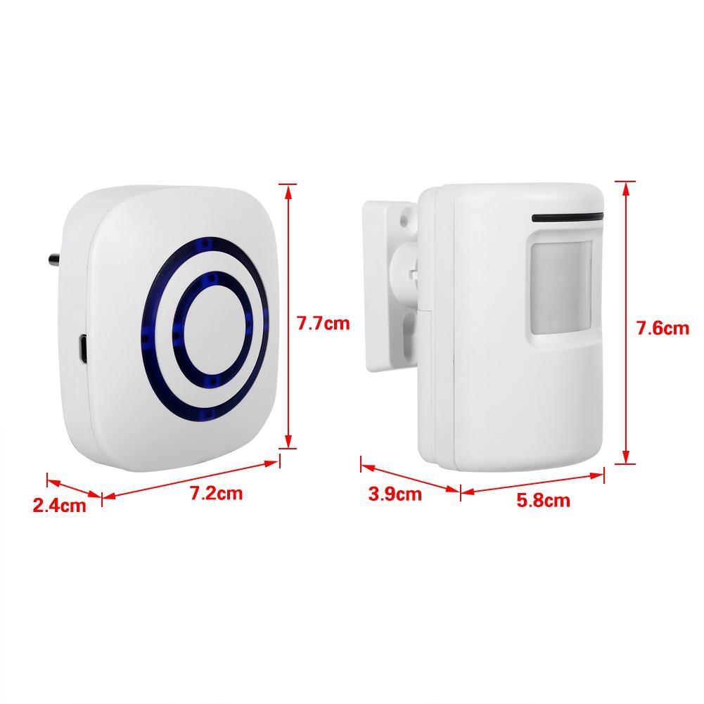 Wireless Alert Doorbell with Motion Sensor, Secure Alarm System for Driveway,  , Apartment, Entrance with Beautiful Design and Easy Installation