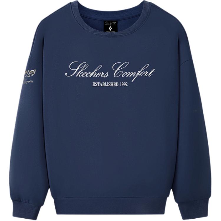 Skechers New Year Collection Round Neck Comfortable Letter Long Sleeve Sweatshirt Unisex sweatshirt L126U011-002Z S
