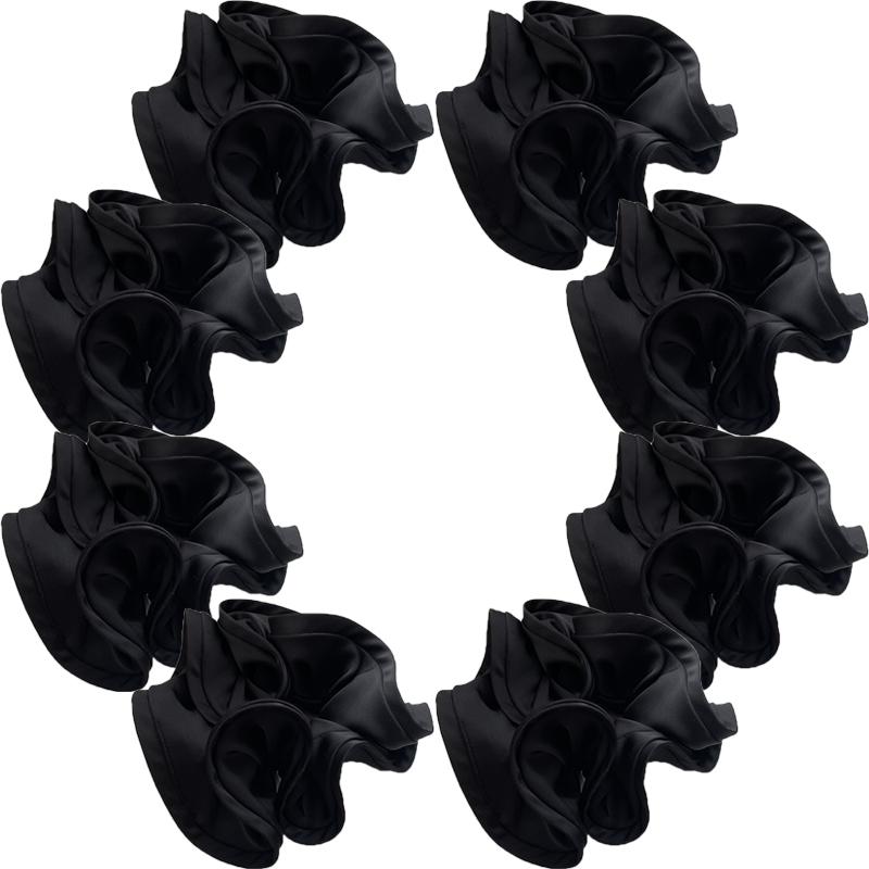 Satin Fungus Edge Hair Ring Female High-end Solid Color Scrunchie High Elastic Hair Accessories