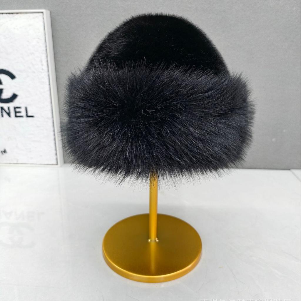 Women's Thick Plush Lined Winter Hat - Brim Style with Earmuffs | Ideal Christmas Gift/warm Outdoor Hat
