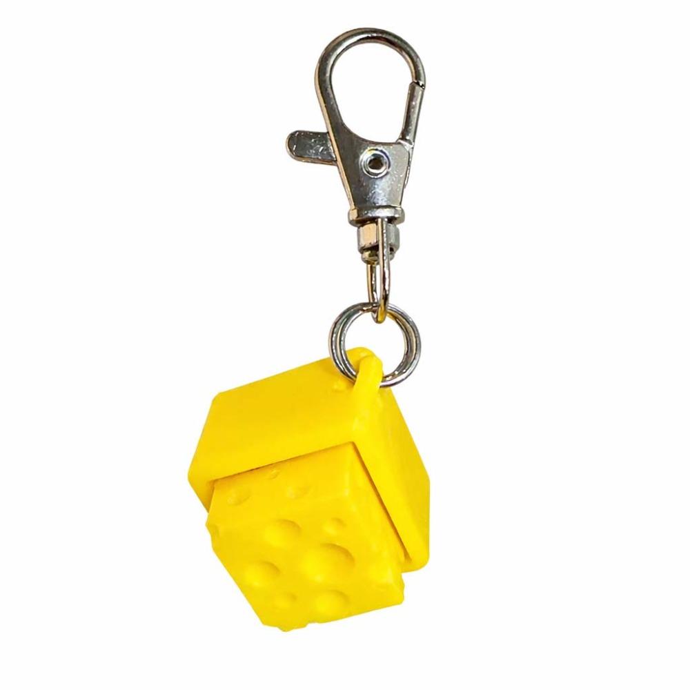 

Squeeze Sound Cheese Clicker Fidget Keychain Funny Mechanical Keyboard Keychain Holiday Gift Style B