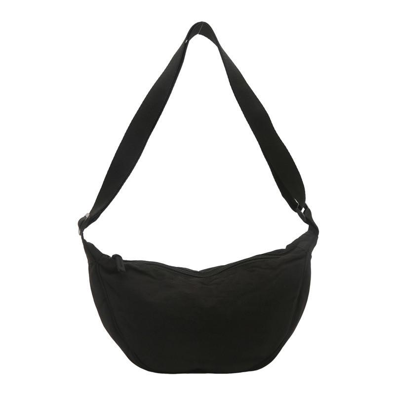 

Elegant Khaki Black Womens Dumpling Bag 2024 Urban Minimalist Design Capacity Large чёрный
