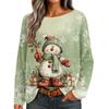 Womens  Fall Sweaters Long Sleeve Print Tops Pullover Sweaters Loose Dressy Casual Basic Clothes
