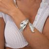 DIEZI Exaggerated  Gold Silver Color Metal Leaves Cuff Bangles for Women Men Punk Geometric Wrap Bangle Bracelet Party Jewelry