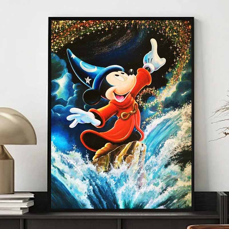 Disney Diamond Painting Fantasia Mickey Mouse The Wizard Diamond Mosaic Cross stitch Diamond Inlay Room Decoration Gift