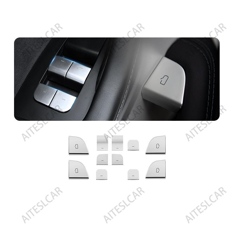 For Tesla Model 3 Highland Model Y Juniper/Launch 2025 Car Open Door Button Stickers 4X Handle Cover Interior Protection Trim