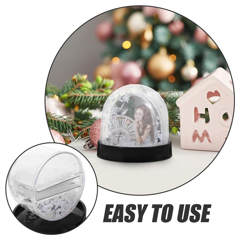 Photo Snow Globe Diy With Sublimation Blank Paper Picture Snow Globe Photo Frame Holiday Birthday Gift Handmade DIY Material