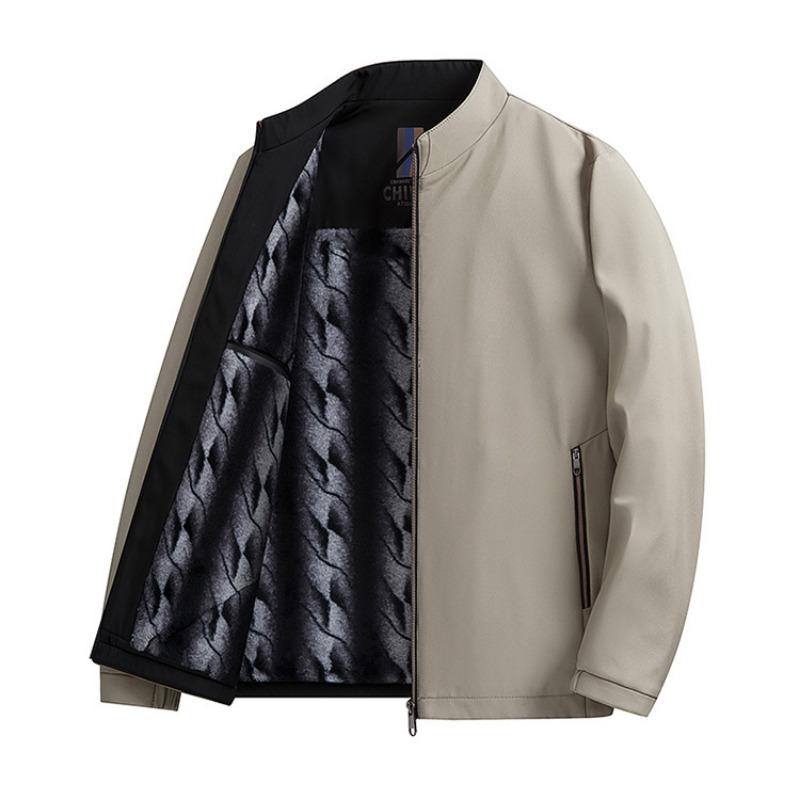 

Новая бархатная и утолщенная хлопковая куртка для мужчин на зиму, свободная и теплая куртка для папы среднего возраста с воротником-стойкой 3XL