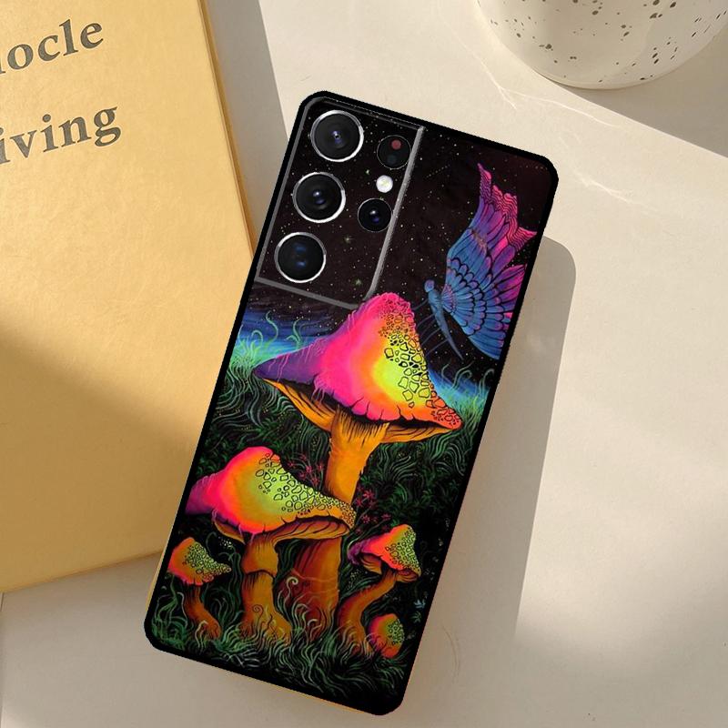 Trippy Psychedelic Mushrooms Phone Case For Samsung Galaxy S25 S20 S21 S22 S23 S24 Ultra S9 S10 Plus S24 FE Cover Shell