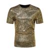 #4109 Gold Silver Green Hip Hip T Shirt Men Short Sleeve Shinny Sequin T Shirt Streetwear Tee Shirt Homme Loose O-Neck Summer